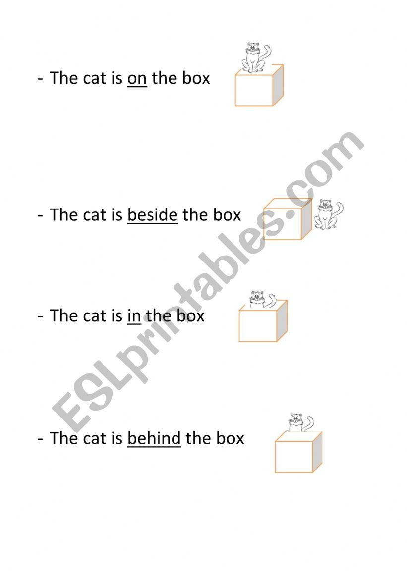 Prepositions worksheet