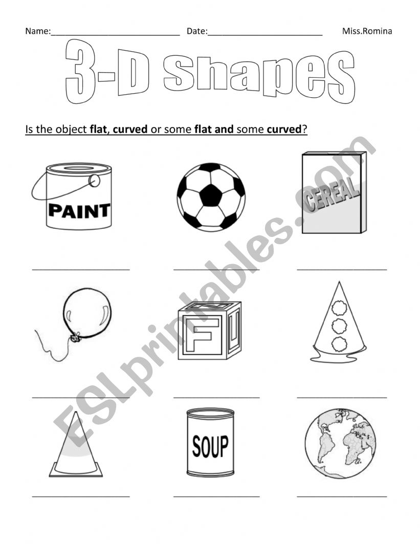 shapes  worksheet