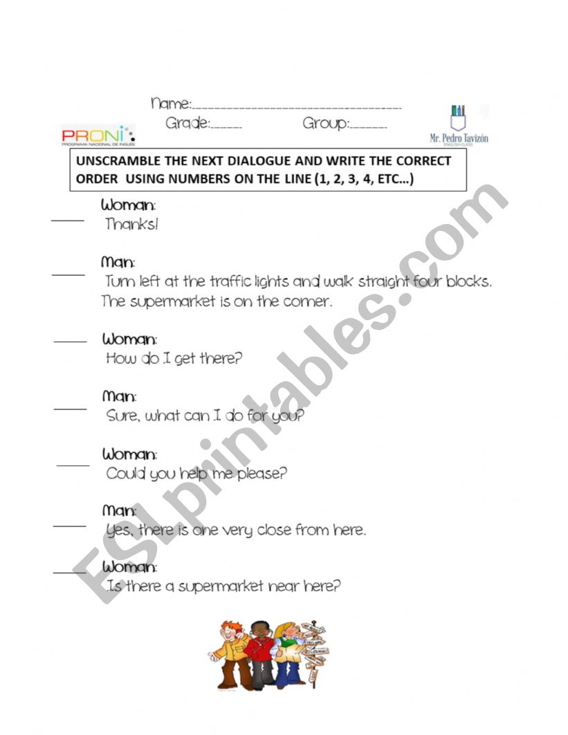 Dialogue worksheet