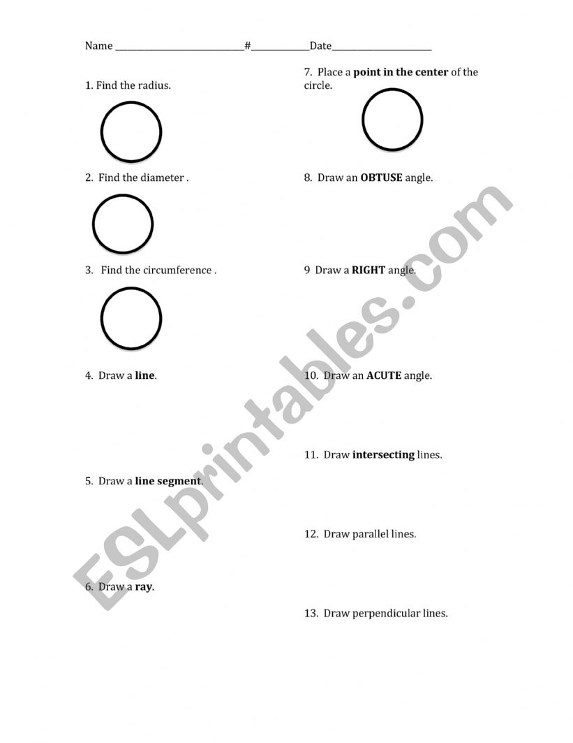 Shapes Quiz worksheet