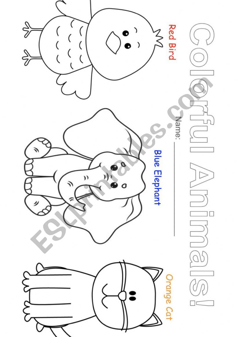 Animal Coloring Sheet worksheet