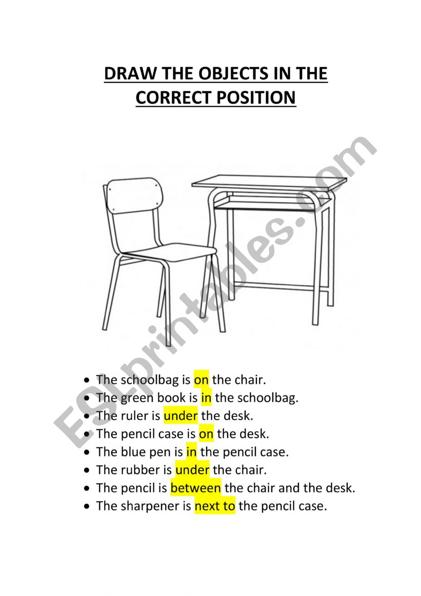 PREPOSITIONS worksheet