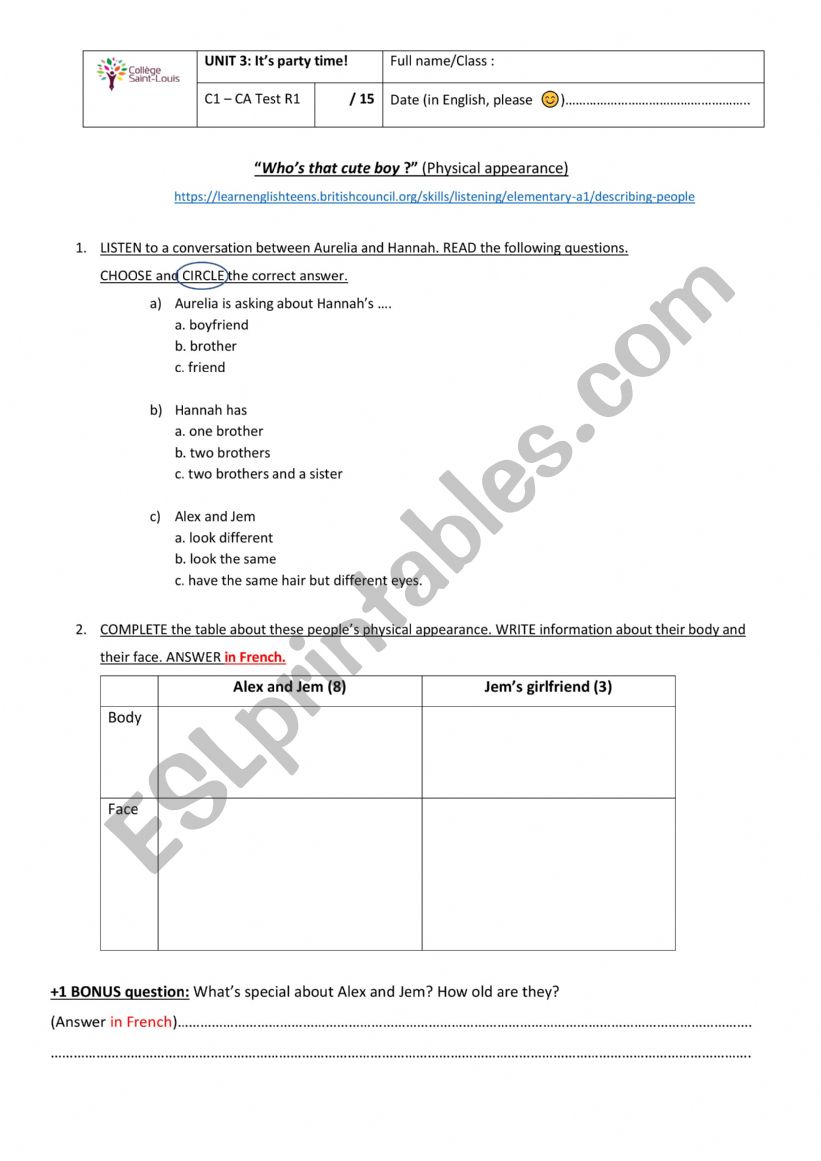 Remediation worksheet