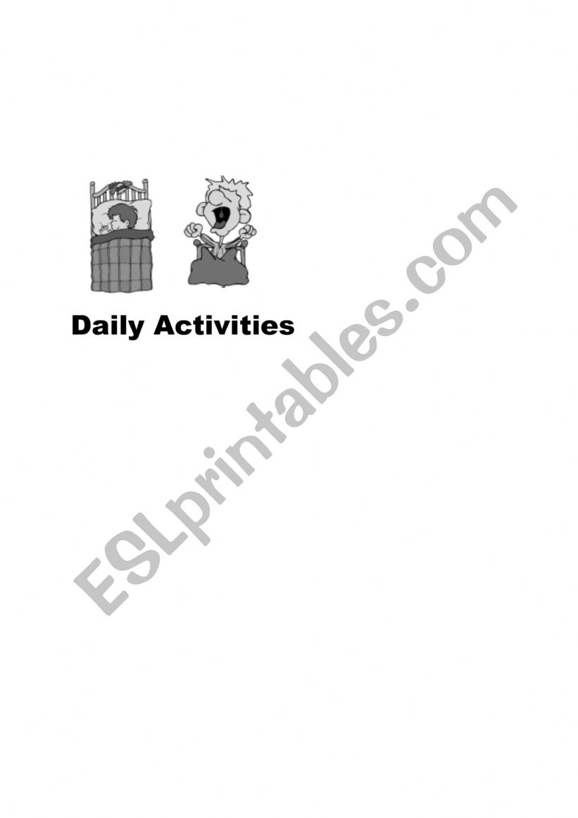 Daily Activities worksheet