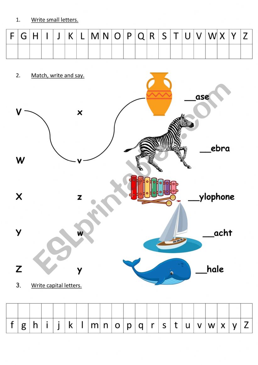 Practice letters Q R S T U  worksheet