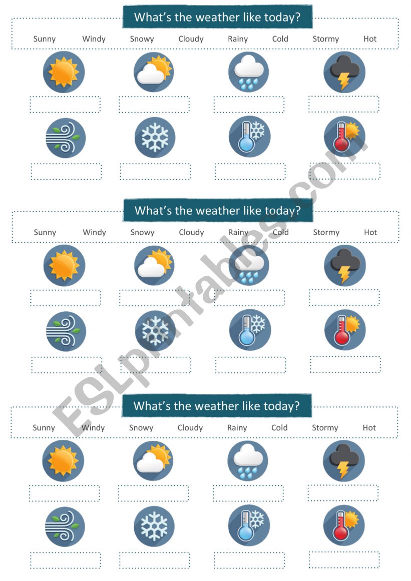 Weather worksheet