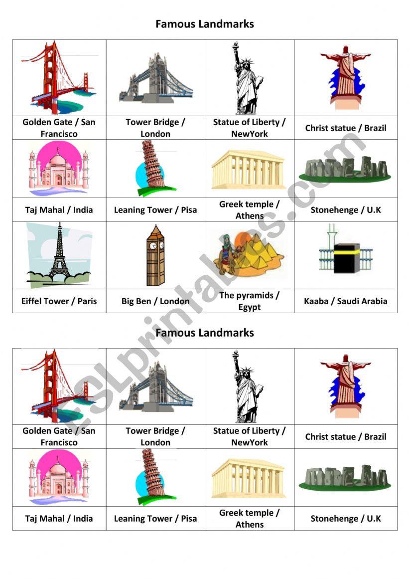 Famous Landmarks Around The World
