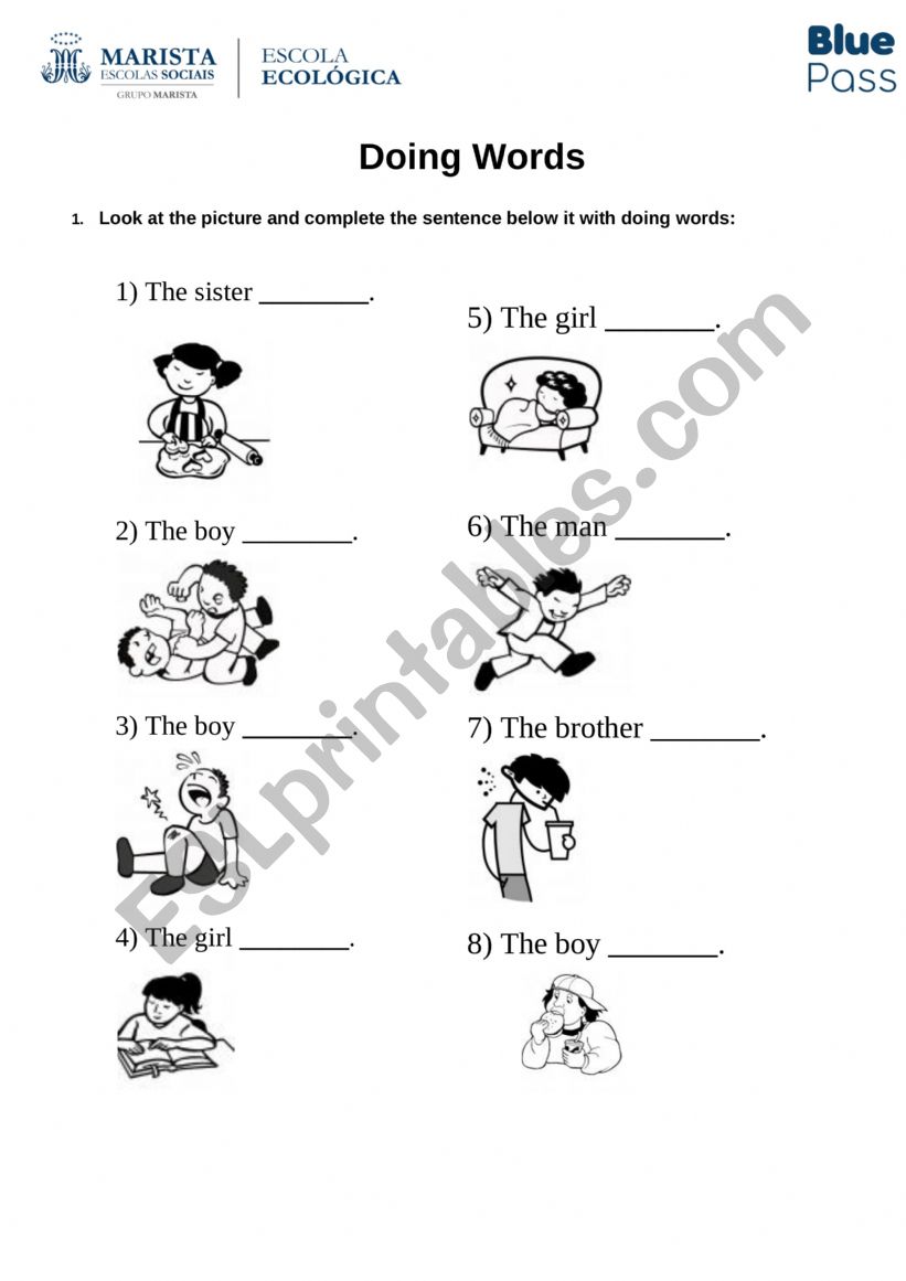 Present Continuous exercise worksheet