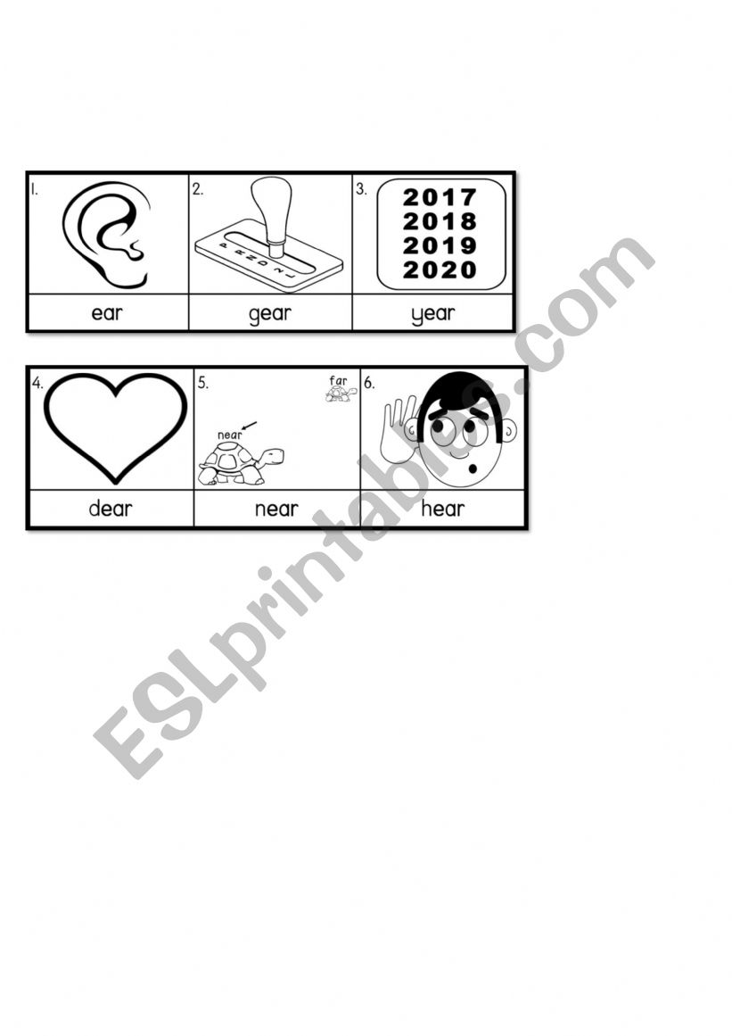 EAR PHONIC WORKSHEET worksheet