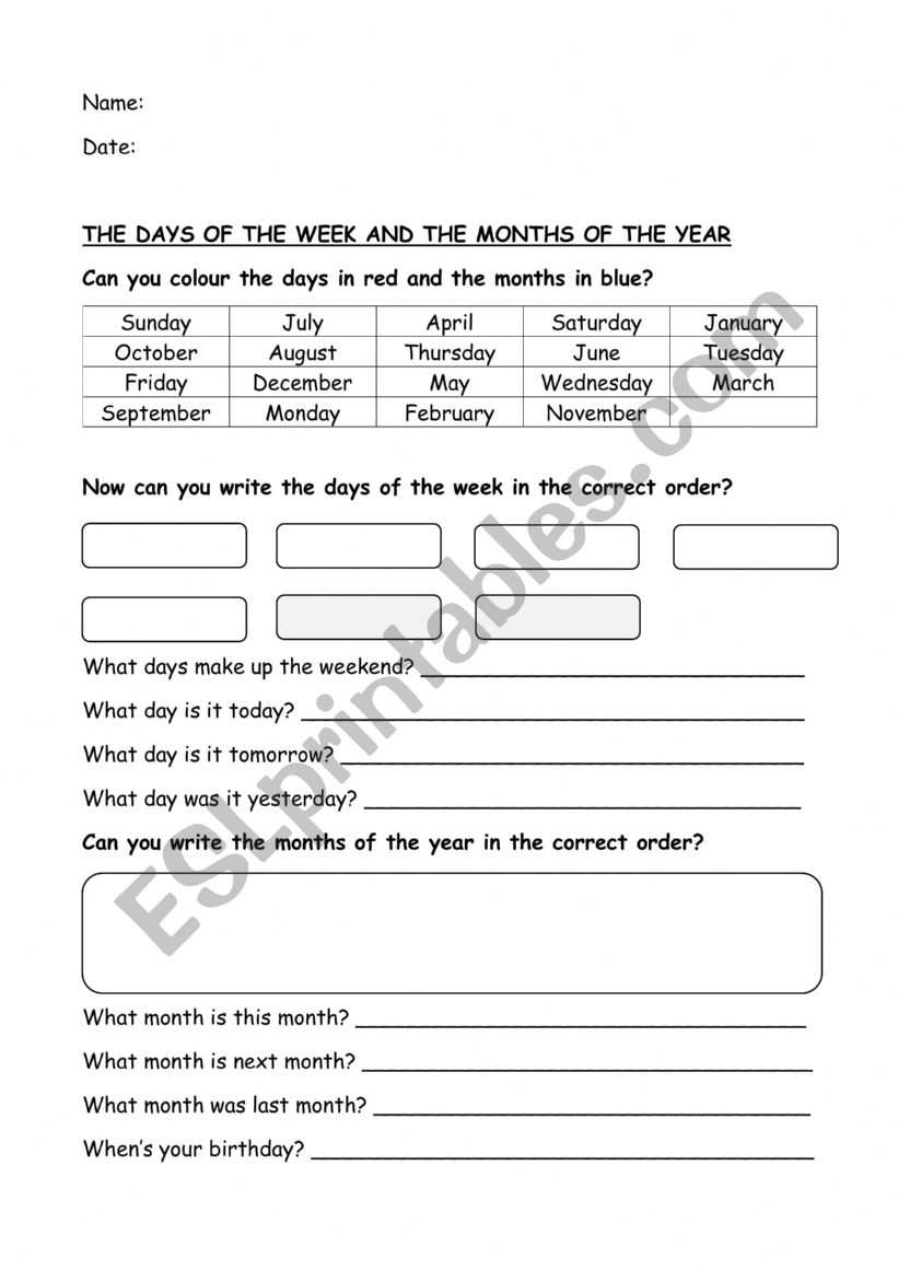 ordinal directions worksheet