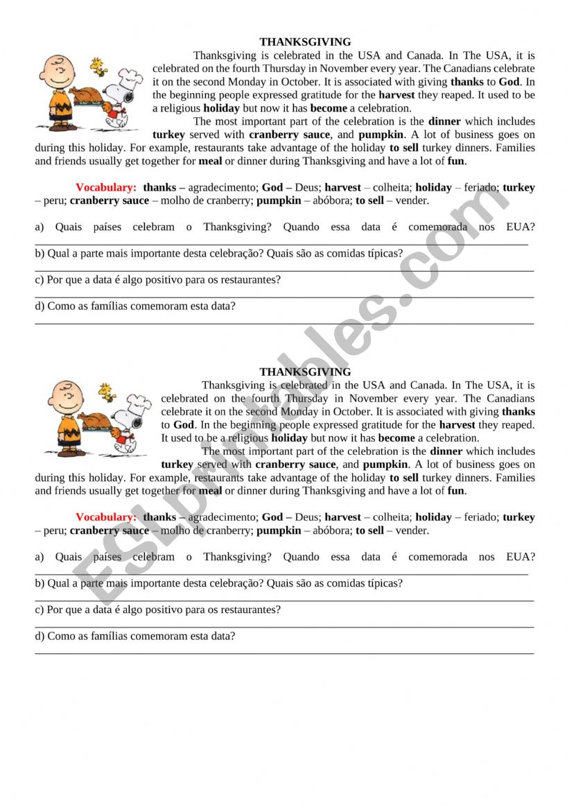 Thanksgiviving worksheet