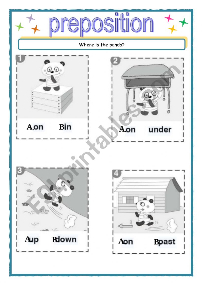 prepositions worksheet