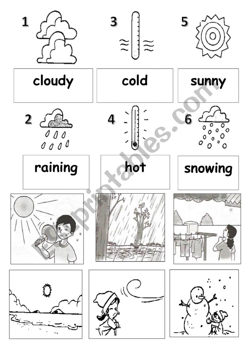 Weather and symbols worksheet