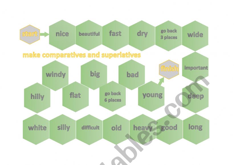 Comparatives and superlatives worksheet