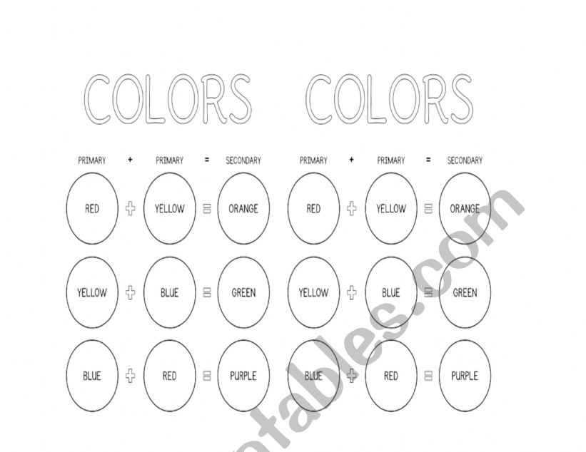 Colors worksheet