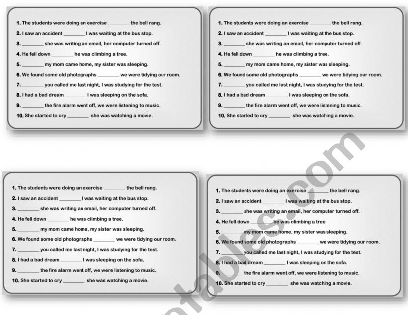 WHILE VS WHEN  worksheet