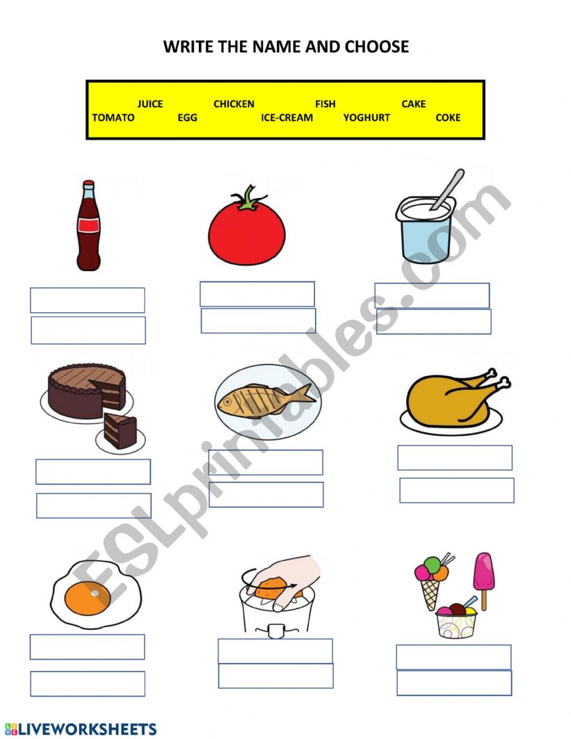 healthy unhealthy food worksheet