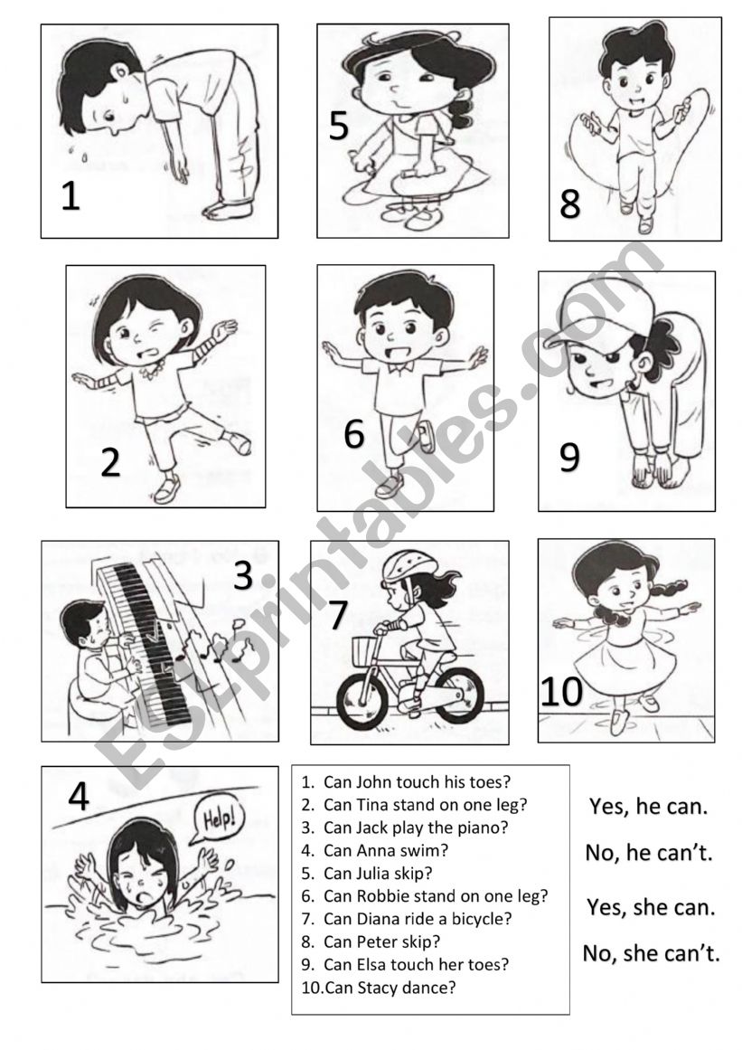 Yes He Can No She Cant Esl Worksheet By Islahsaid 9499