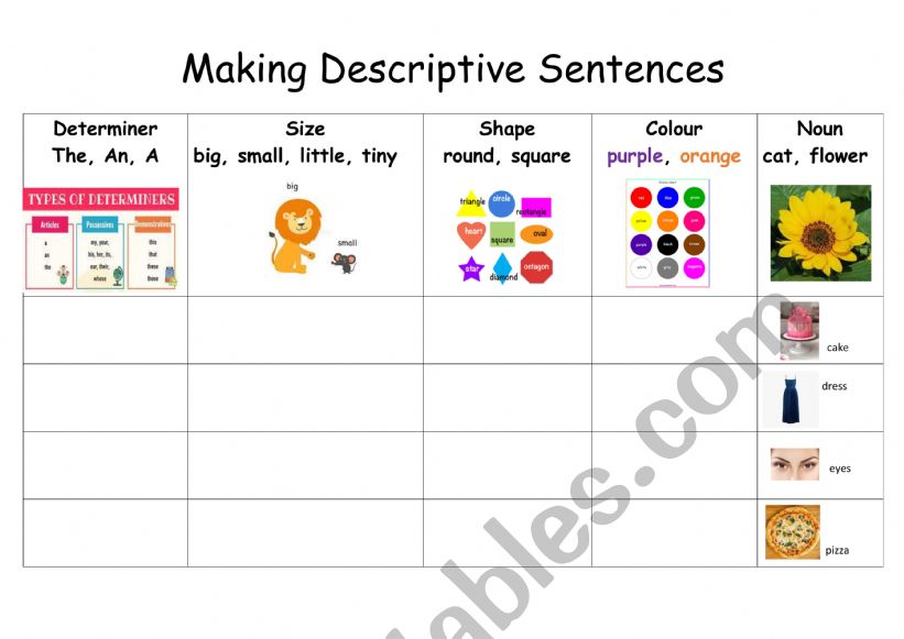 descriptive-sentences-esl-worksheet-by-tania-balales