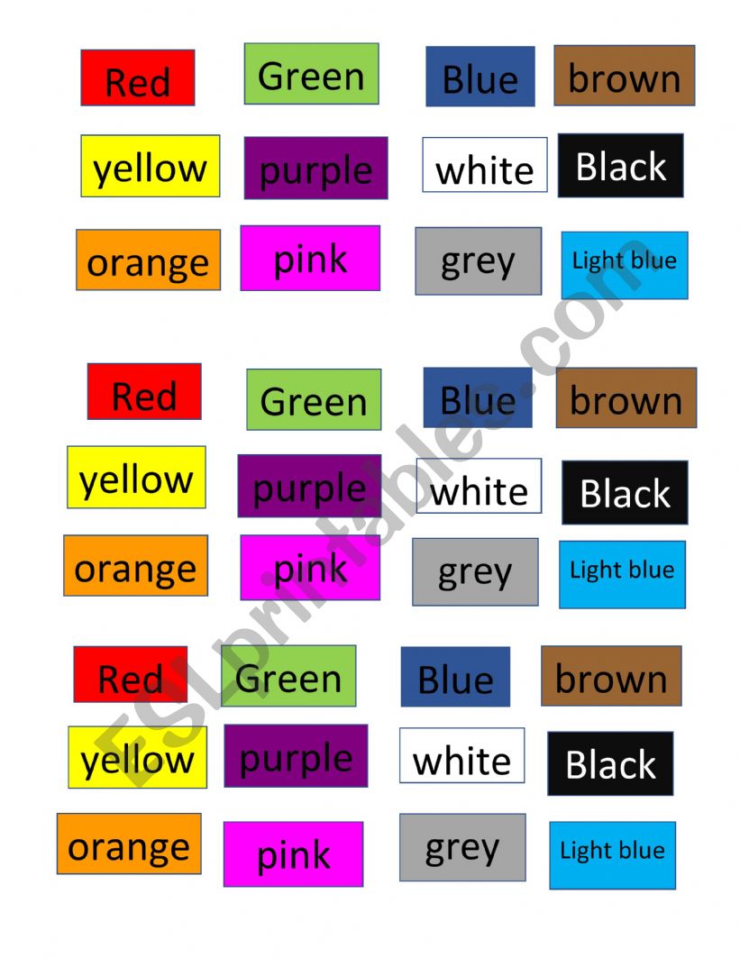Colors Vocabulary  worksheet