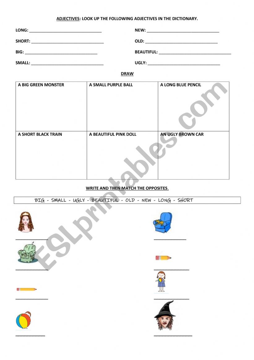 ADJECTIVES worksheet