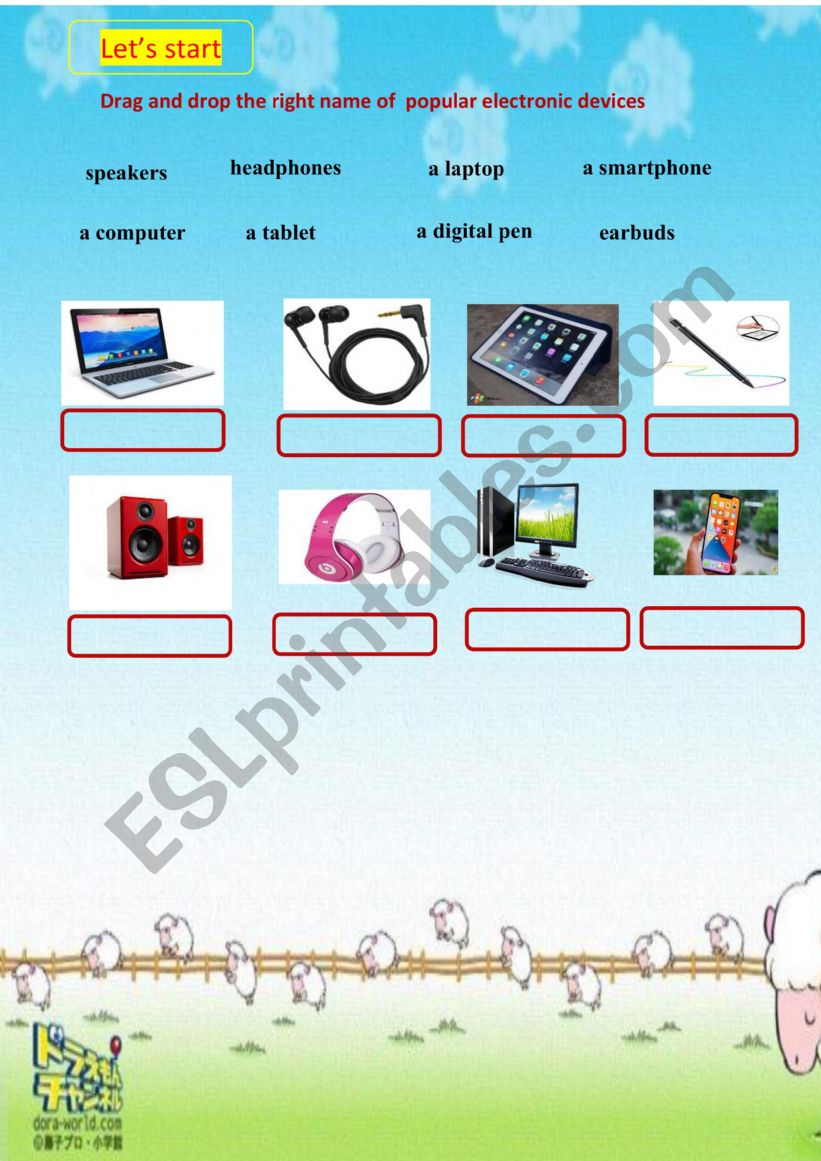 Electronic devices worksheet