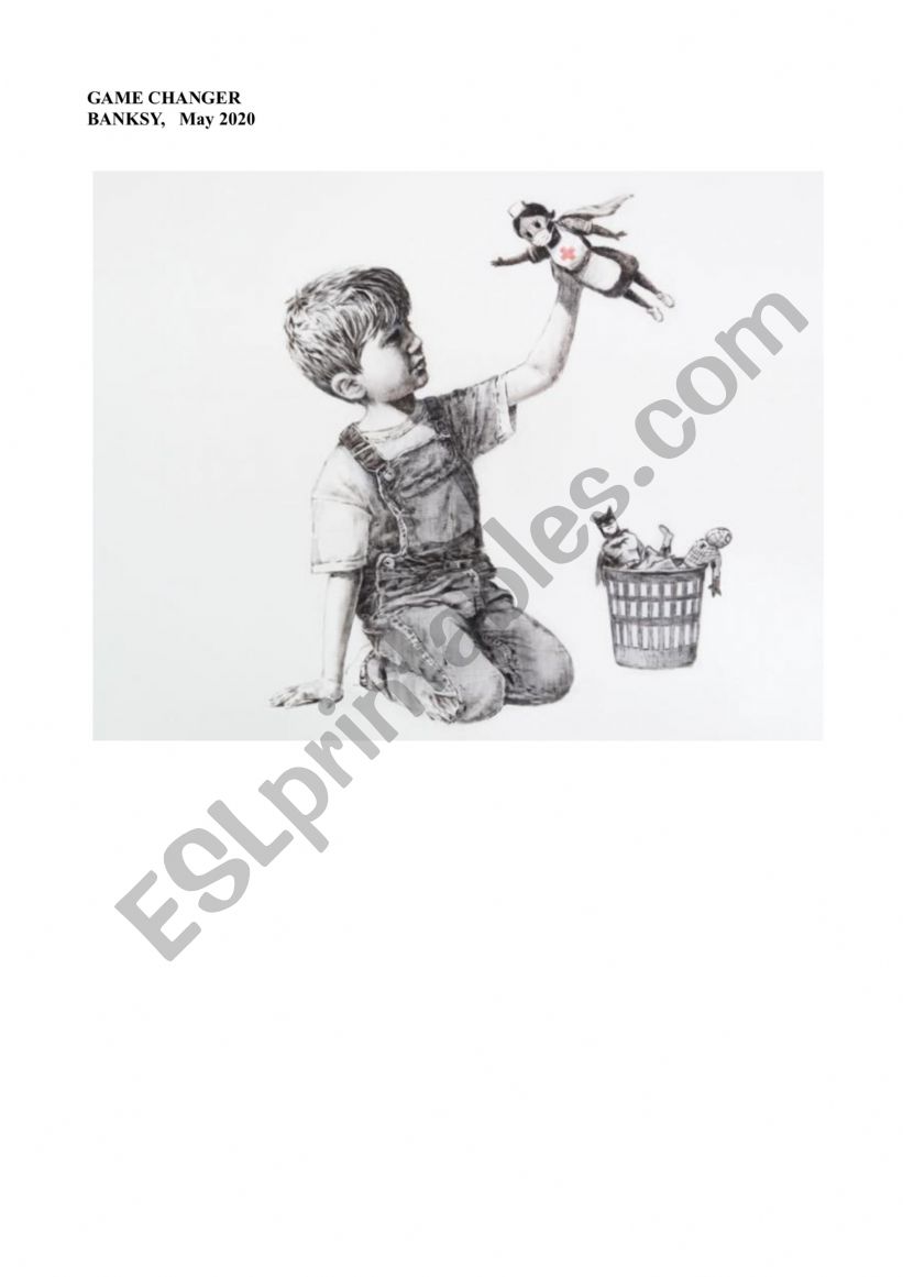 Banksy:  Describing a picture worksheet