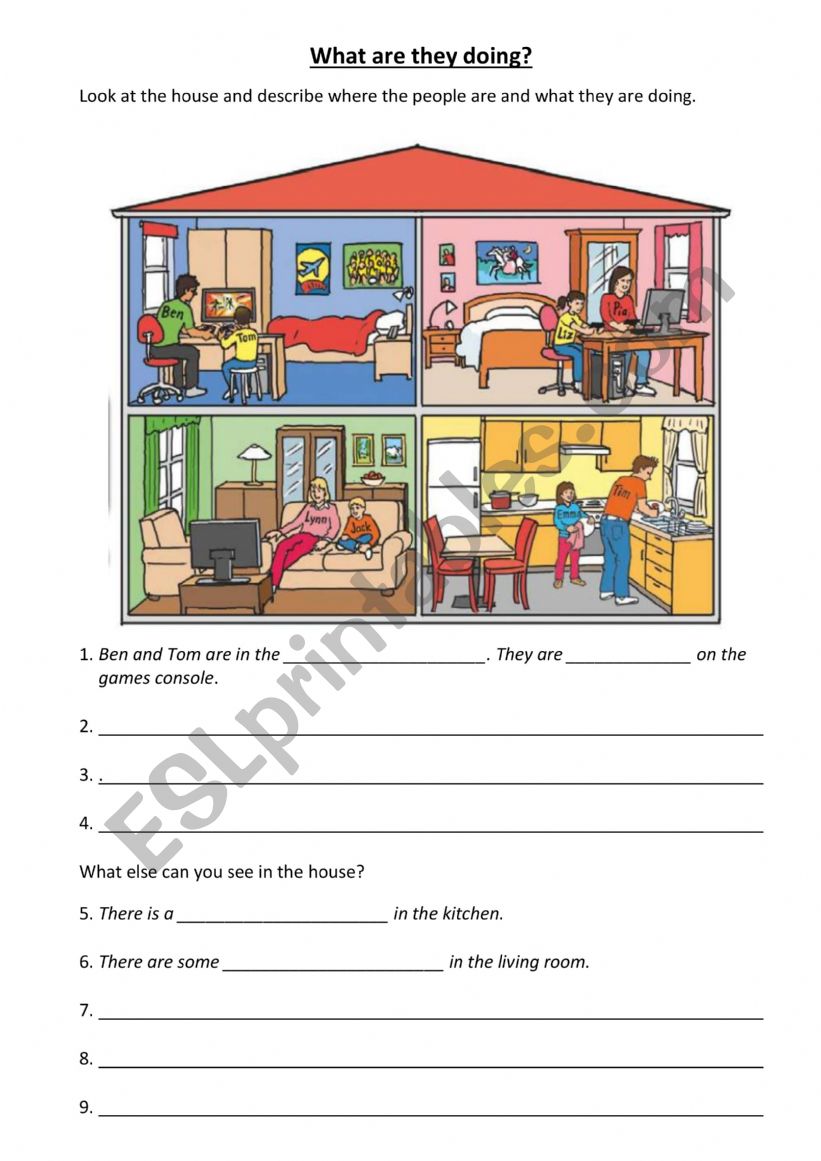 What are they doing? worksheet