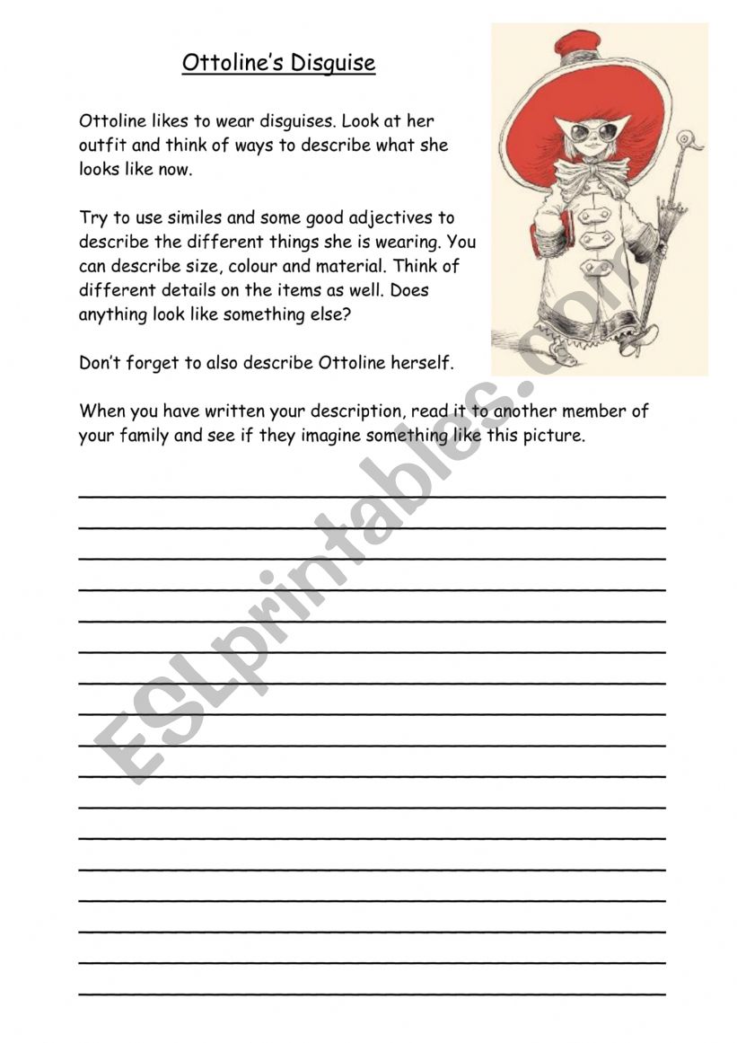 ottoline and the yellow cat worksheet