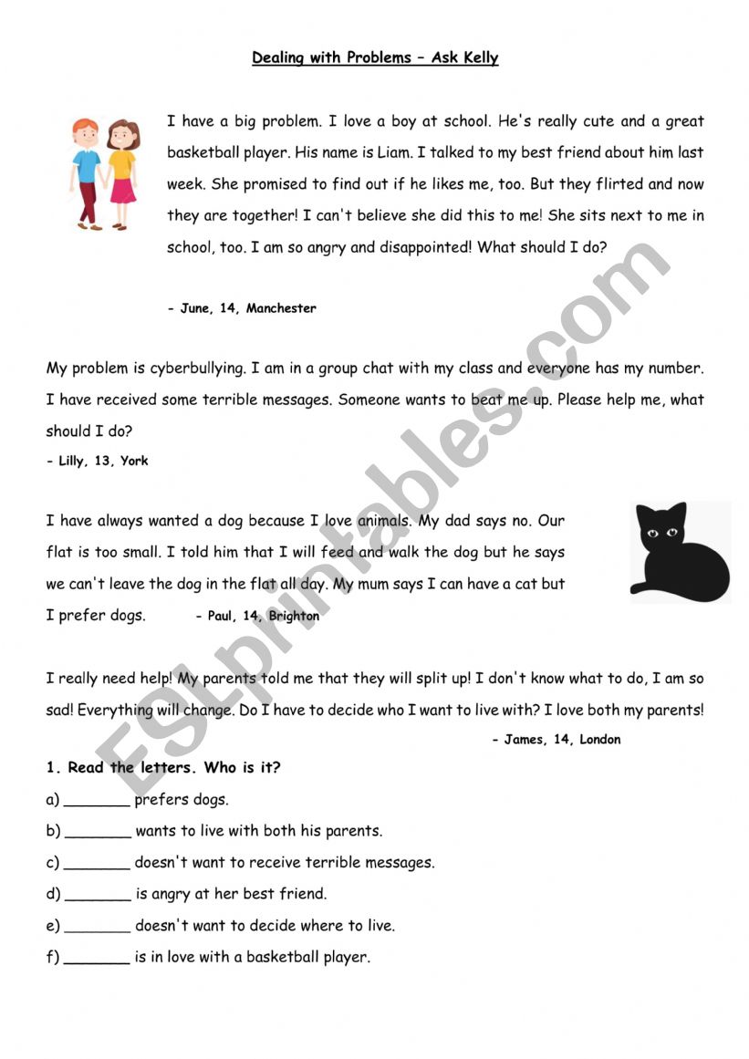 Ask Kelly - giving advice worksheet