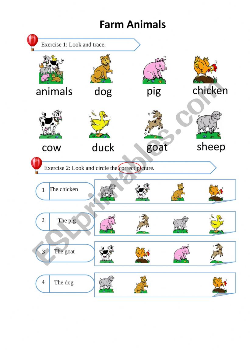 Farm Animals worksheet
