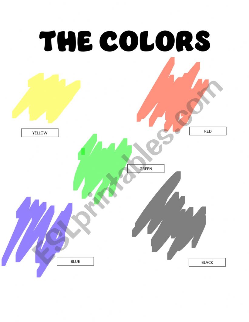 THE COLORS worksheet