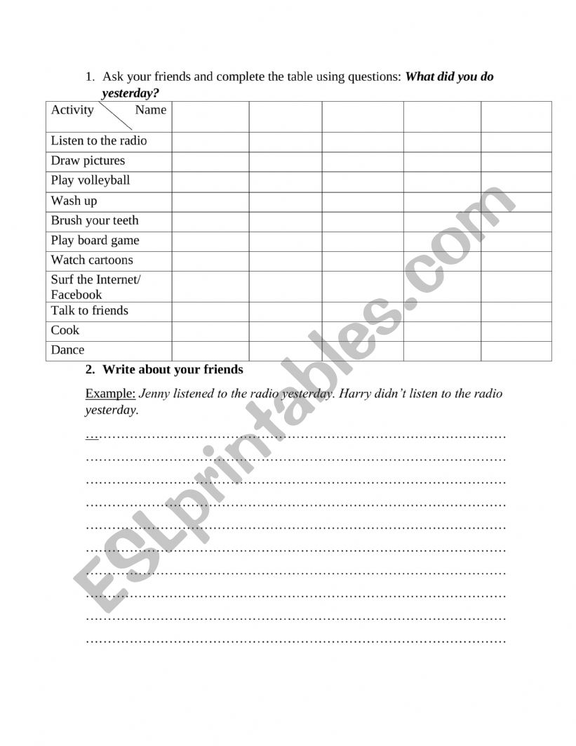 English Worksheet Form 4
