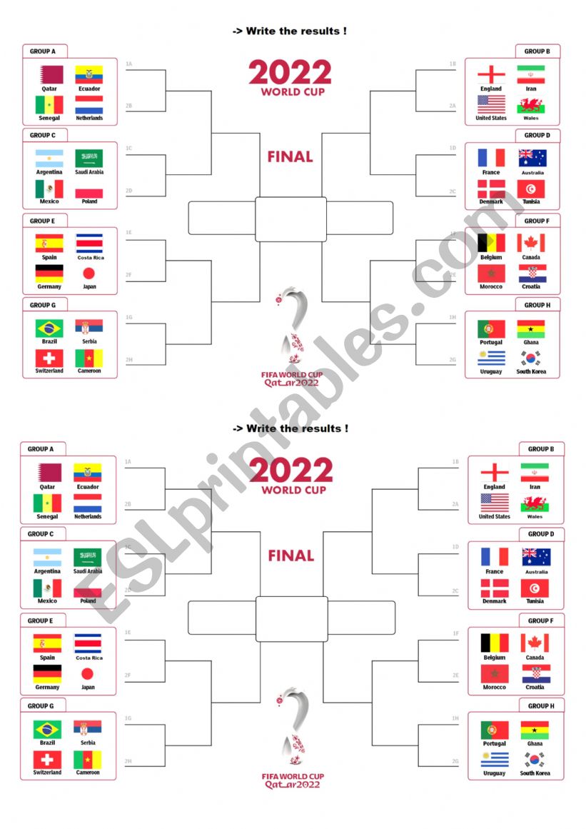 matches schedule worksheet