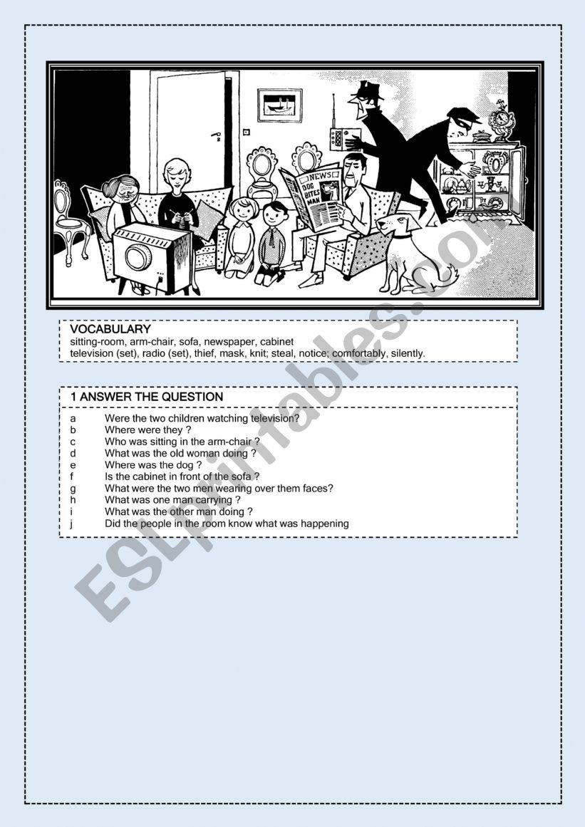 Crime worksheet