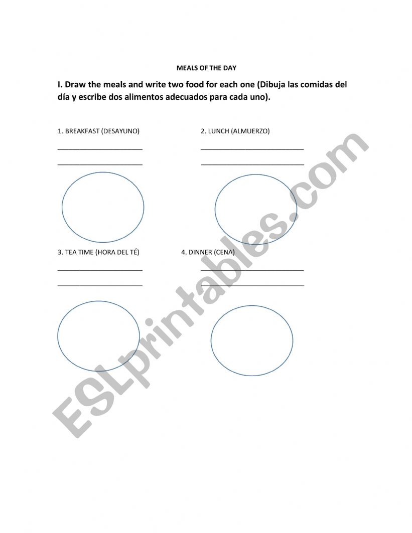 food classify worksheet