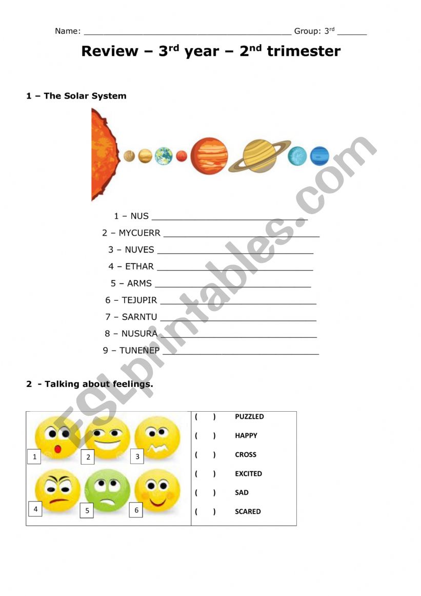 REVIEW worksheet