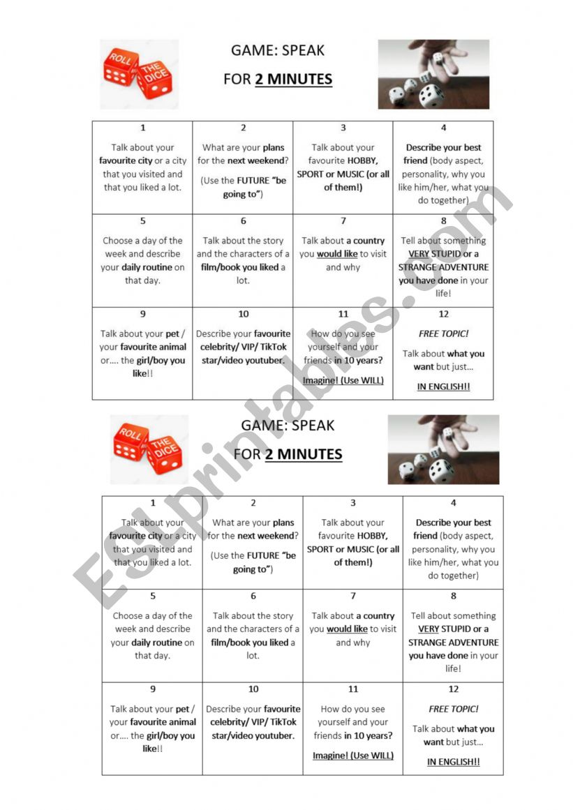 BOARD GAME  worksheet