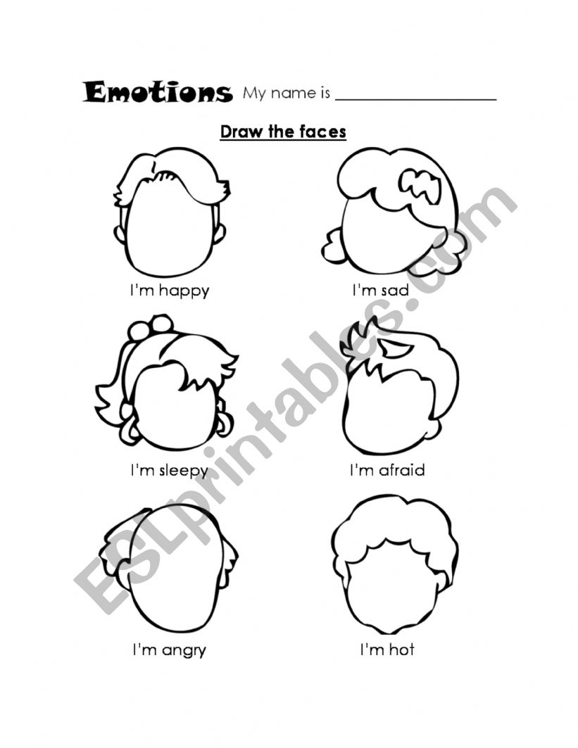 Emotions worksheet