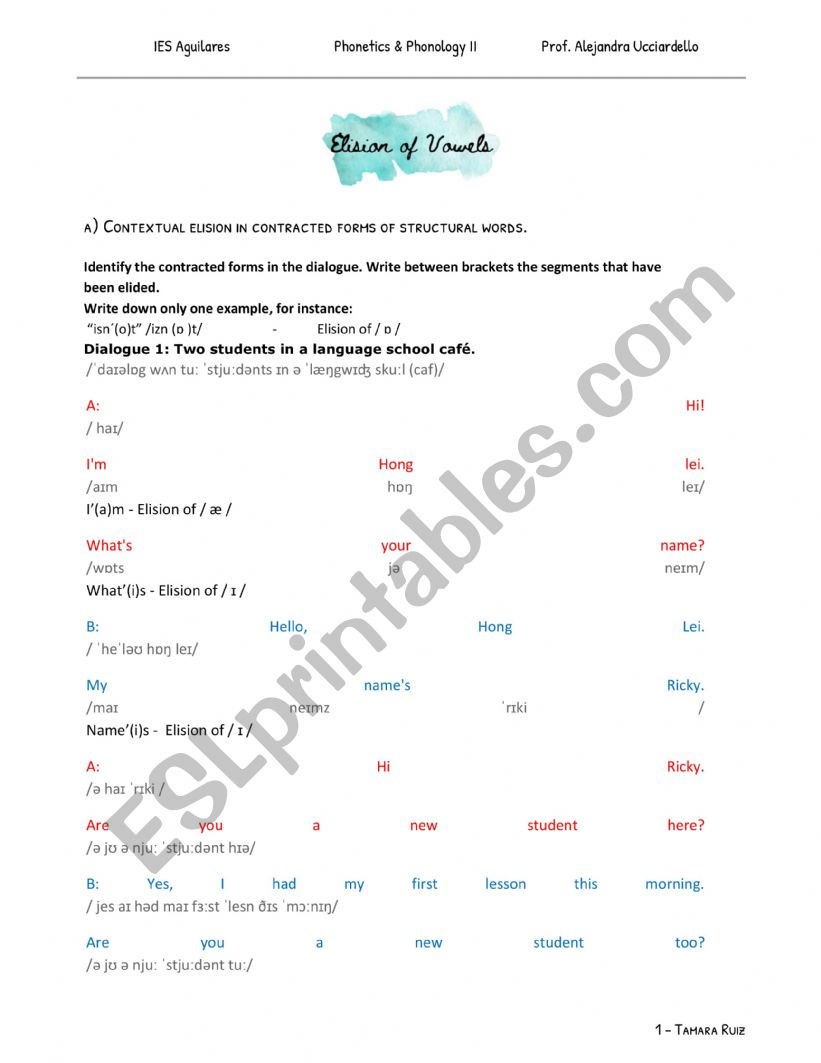 tp worksheet