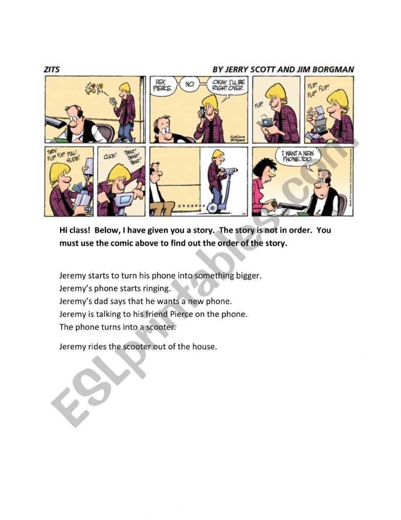 English Worksheets: Cartoon