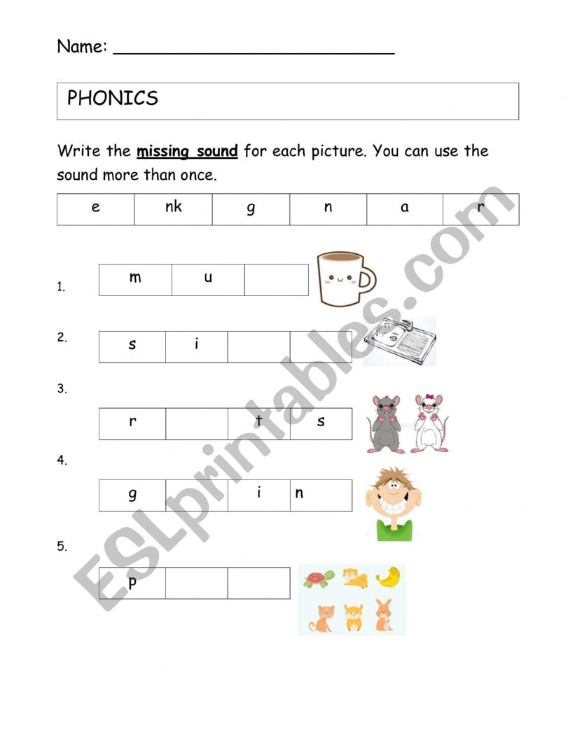 Phonics worksheet worksheet