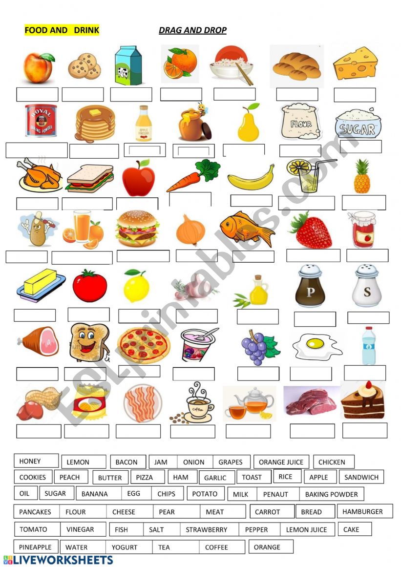 Food Vocabulary worksheet