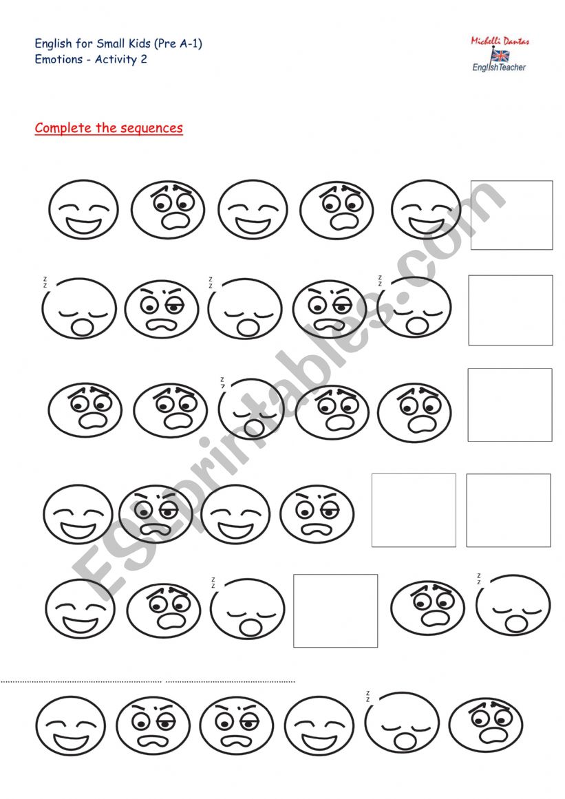 Emotions  worksheet