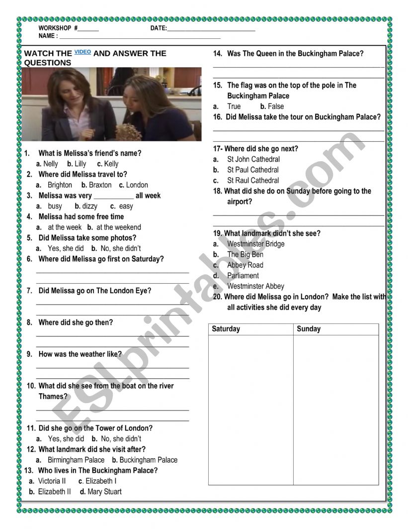 English Worksheets Past Simple Listening