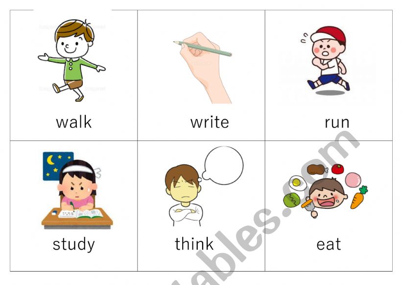 basic verbs worksheet