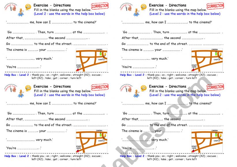 directions worksheet