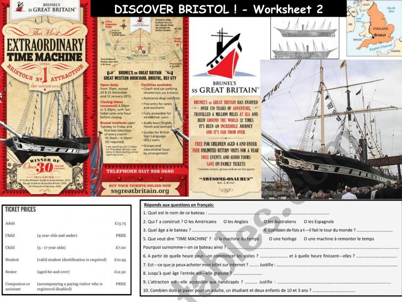 Discover Bristol worksheet