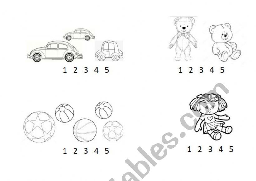 Counting toys worksheet