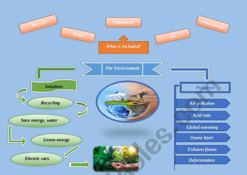 Mind Map About The Environment ESL Worksheet By Madeka